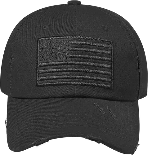 Miniatura 14 de IIN Gorra de béisbol con bandera estadounidense para hombres y mujeres, de perfil bajo, militar, militar, militar, para papá