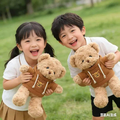 Miniatura 5 de Oso de peluche suave, 11.8 pulgadas, oso de peluche con suéter para cumpleaños, Navidad, día de San Valentín, regalo para niños y novia (marrón-A)