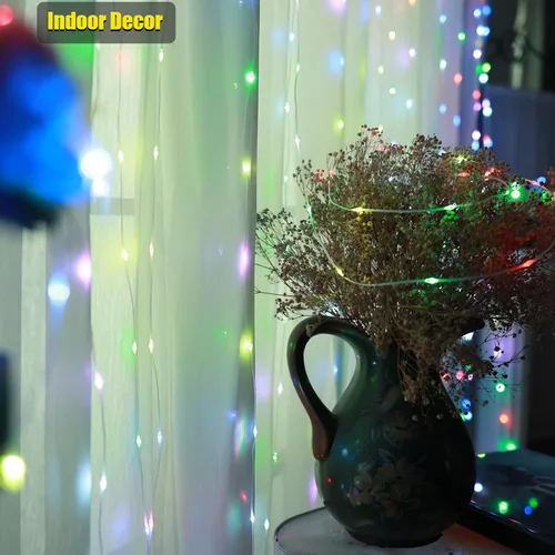Miniatura 7 de Tira de luces LED impermeables para exteriores de 66 pies, guirnalda de luces de 200 LEDs con cambio de 16 colores y control remoto para Pascua
