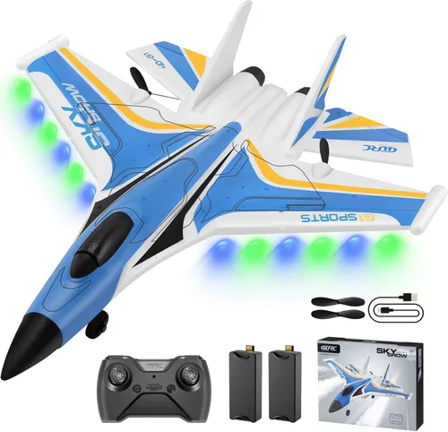 4DRC Avión RC G1 para adultos y niños, avión de combate RC Jet 2.4GHz 4 canales 6 ejes Gyro estabilizador RTF planeador avión juguetes de avión
