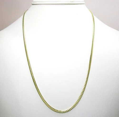 Miniatura 3 de Giorgio Bergamo Cadena cubana Miami de oro amarillo de 14 quilates de 0.039 in a 0.098 in, paño de microfibra gratis, collar de eslabones
