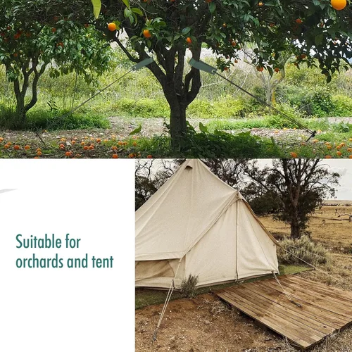 Miniatura 6 de Estacas y soportes para árboles, kit de estaca para árbol de Fetanten con correas para árbol y cuerda en patio al aire libre, 3 piezas