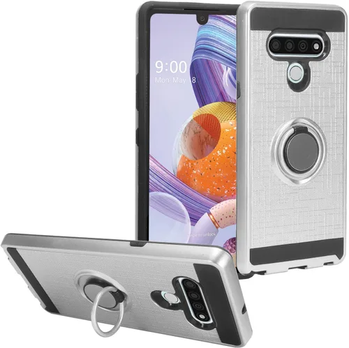 Miniatura 23 de Para LG Stylo 6 LM-Q730 (2020) - Funda híbrida con soporte de anillo - RS2 Negro