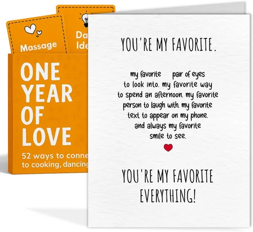 Miniatura 3 de Juego de pareja de un año de amor, regalo único para parejas para aniversario de boda, como relleno de calcetines, para el día de San Valentín