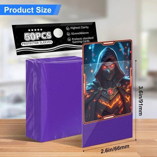 Miniatura 2 de Fundas para Cartas Coleccionables de Ajuste Perfecto, Fundas Mate TCG, Protector de Tarjetas Deportivas Suave para Tarjeta Fotográfica, Fácil