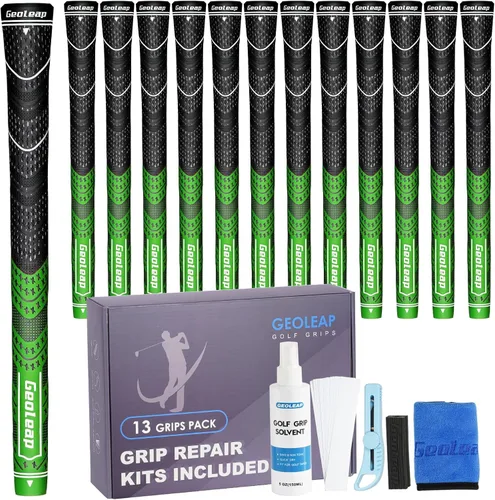 Miniatura 15 de Geoleap Golf Grips Set of 13- Grips with Tapes and Grips with All Repair Kits for Choice,Hybrid Golf Club Grips All Weather Contral, High Feedback &