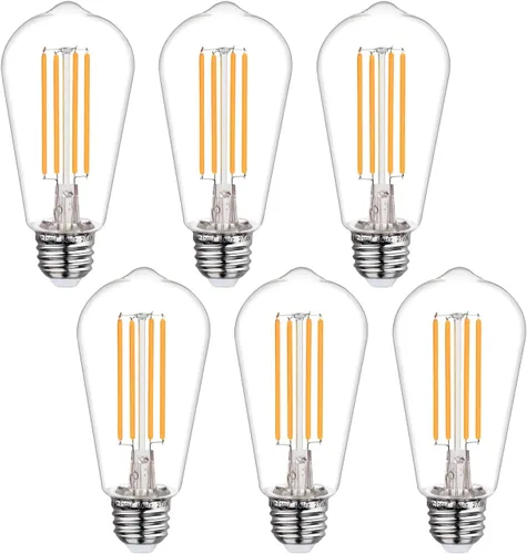 Bombillas LED Edison regulables de 40 W, bombillas vintage con base E26, bombillas Edison de filamento cálido de 2700 K para candelabros, colgantes