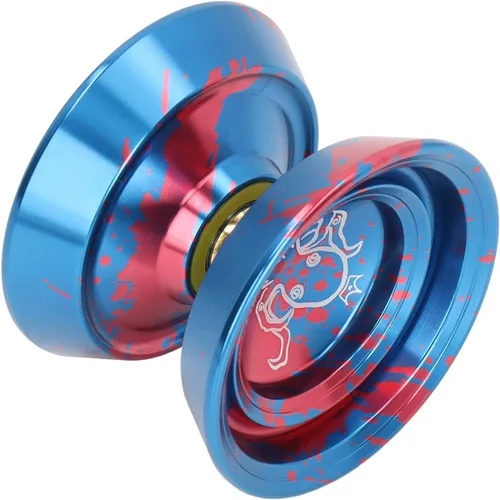 Miniatura 8 de Asixxsix Responsive Yoyo, Yoyo profesional de aleación de aluminio de metal con guante, 3 cuerdas y patrón de pulpo, repuesto avanzado de bola Yoyo