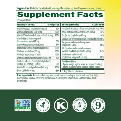 Miniatura 3 de MegaFood Multivitamínico para mujeres 55+ One Daily Multivitamínico para mujer con vitamina D3, C, zinc y vitamina B12 biodisponible y folato