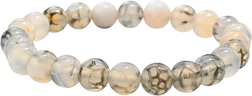 Miniatura 770 de Amazing Gemstone Pulsera de cristal para mujeres y hombres, pulsera de cristal curativo de protección, pulsera elástica con cuentas de piedras