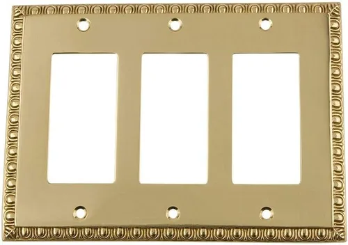 Miniatura 27 de Nostalgic Warehouse Egg & Dart Deco - Cubierta para placa de interruptor de salida eléctrica Bronce intemporal
