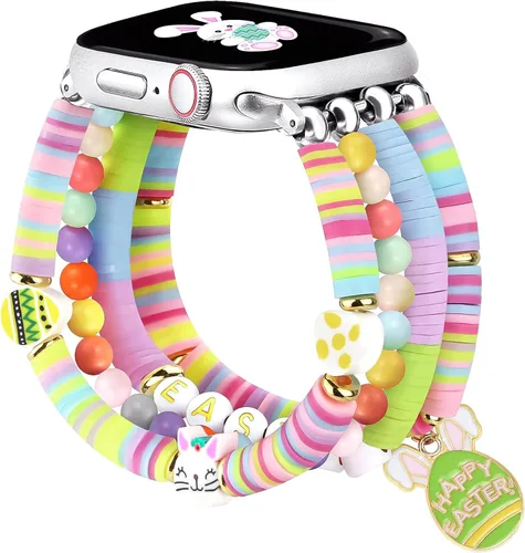 Miniatura 34 de JR.DM Correa de reloj de Halloween Compatible con Apple Watch de 38 mm, 40 mm, 41 mm, 44 mm, 42 mm, 45 mm, 46 mm, linda, preppy, hecha a mano