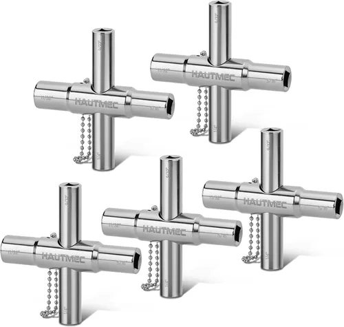 HAUTMEC - Juego de llaves sillcock de 4 vías para válvula, grifo y espigas, 1/4", 9/32", 5/16", 11/32", 5 unidades, PL0028-5