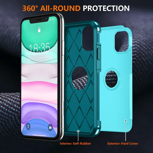 Miniatura 4 de SPIDERCASE Funda a prueba de golpes para iPhone 11, [protección contra caídas de grado militar de 10 pies] Funda de protección de cuerpo completo