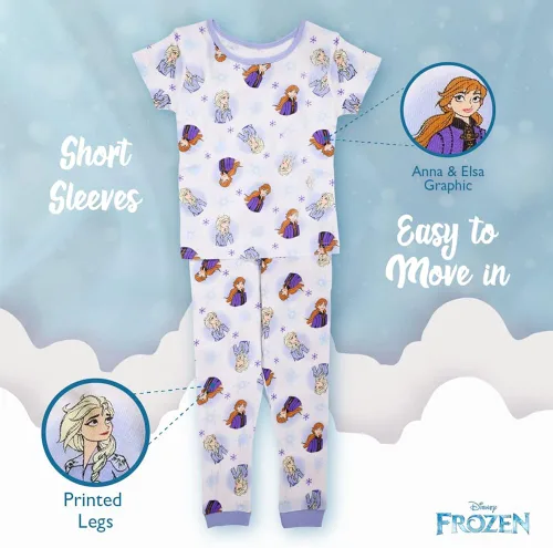 Miniatura 4 de Disney Girls' 4-Piece Snug-fit Cotton Pajamas Set