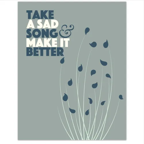 Hey Jude Love Song - Lyric Inspired Wall Art Classic Pop Music Print - Home Decor Poster Hanging for Music Gallery Birthday Gift for Her (10"L x