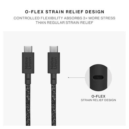 Miniatura 7 de Native Union Cable de correa XL de 100 W – Cable de carga USB-C a USB-C ultra fuerte de 10 pies para iPhone 17/17 Pro/17e, iPhone Air, MacBook Cosmos