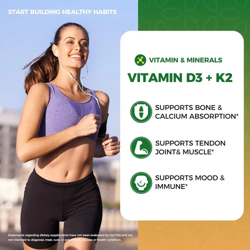 Miniatura 3 de Mulittea Líquido orgánico de vitamina D3 K2 con aceite de linaza y coco MCT vegano Omega-3, 10000 UI, líquido de vitamina D, sin rellenos, K2 sin