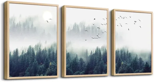 Miniatura 13 de Lienzo con temática de vida oceánica azul, pinturas artísticas de pared para sala de estar, obras de arte de pared, animales marinos, caballo