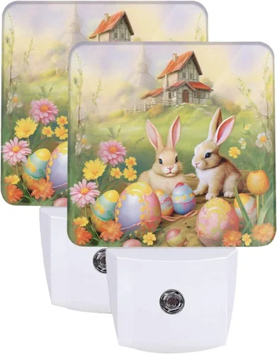 Miniatura 7 de Paquete de 2 luces LED de Navidad con gnomo de nieve, luces nocturnas de emergencia con sensor automático, juego de 2 para dormitorio, baño