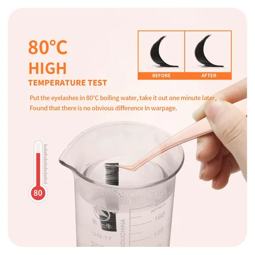 Miniatura 4 de Easy Fan - Extensiones de pestañas automáticas con flores 1S, 0.003 in, rizo D, 0.394 pulgadas, pestañas postizas individuales, naturales, suaves