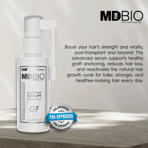 Miniatura 6 de MD PLUS BIO - Suero reparador de cabello de 2.0 fl oz, suero para el cuidado del cuero cabelludo sin enjuague para la apariencia del cabello