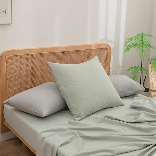 Miniatura 53 de BESTOUCH 100% Algodón Lavado Funda de Almohada para Cabello y Piel, Sensación de Lino, Suave, Cómoda, Transpirable, Juego de 2 Fundas de Almohada