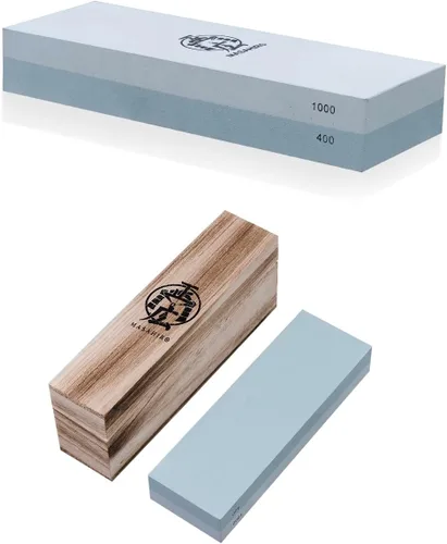 Miniatura 11 de Handmade Sword - Piedra de afilar de doble cara Masahiro, piedra afiladora de espadas Combo