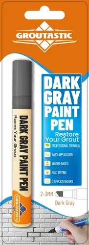 Miniatura 8 de Pluma de lechada – Negro – Pluma de pintura y reparación de lechada para azulejos para baño y cocina, marcador de retoque de lechada impermeable