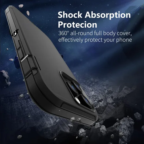 Miniatura 4 de Sansunto Funda para iPhone 13 Pro, doble capa de protección de cuerpo completo para hombres y mujeres, funda de goma de silicona no incorporada