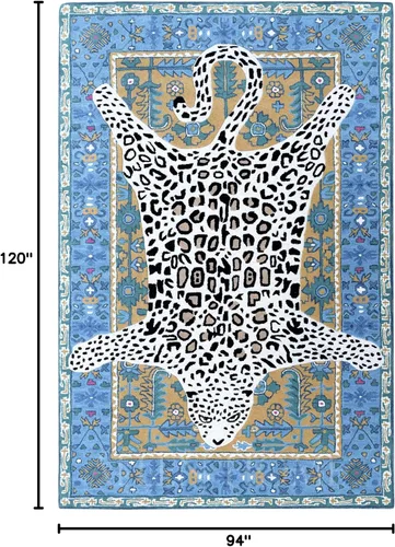 Miniatura 3 de Allen Home - Alfombras tradicionales de lana Duraderas 100% lana, copetudas a mano Alfombras para sala de estar, comedor, dormitorio y Octavia
