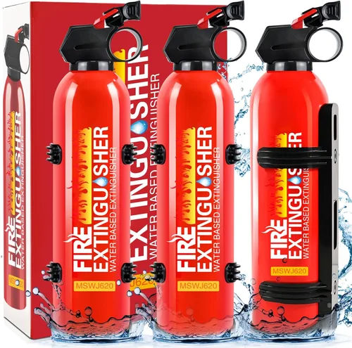 Miniatura 9 de Extintor de Incendios para el Hogar - Paquete de 2 Extintores de Incendios para Automóvil con Soporte de Pared, Extintor de Incendios Pequeño A B C