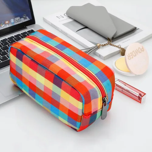 Miniatura 6 de E-Tree Bonita bolsa pequeña, bolsa de cosméticos de maquillaje, bolsa de maquillaje para bolso, bolsa de aseo con cremallera, organizador Colorido
