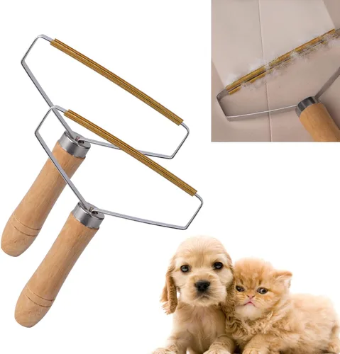 Miniatura 6 de 2 unidades de removedor de pelo de mascotas, removedor de pelusa portátil, herramienta de cepillo reutilizable para ropa, afeitadora portátil para 2