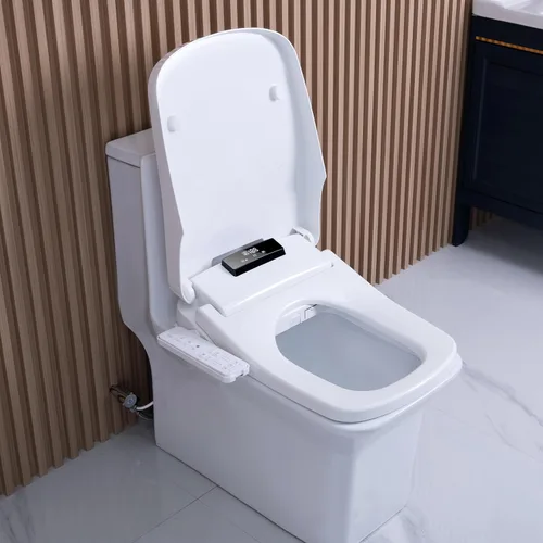 Miniatura 6 de WLJBIDET Asiento de bidé cuadrado para inodoros rectangulares, asiento de inodoro eléctrico con calefacción, secador de aire ajustable y agua tibia