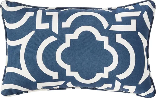 Miniatura 33 de Pillow Perfect Trellis - Almohadas para interiores y exteriores, 2 unidades, lumbares, 11.5 x 18.5 pulgadas, color negro