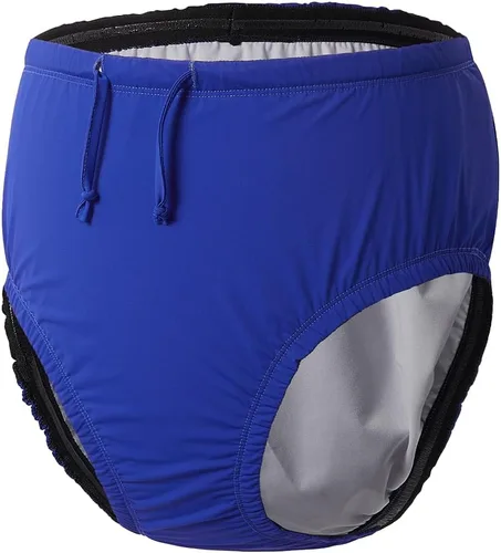 Pañales de natación reutilizables para jóvenes, para incontinencia, impermeables, a prueba de fugas, unisex (5-8T, azul)
