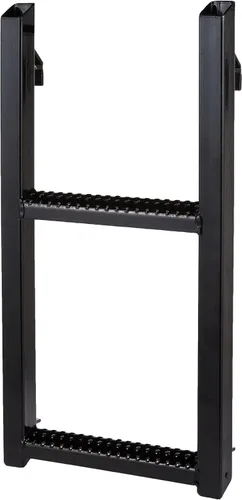 Miniatura 7 de Buyers Products RS1 - Escalón retráctil negro de 1 peldaño para camión, 17.38 x 15 pulgadas, peldaños antideslizantes, soporte en forma de L, centro
