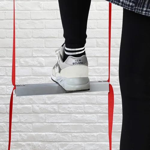 Miniatura 9 de Escalera retráctil de escape de incendios de 2 pisos, 15 pies con amplios escalones antideslizantes de aluminio portátil para adultos, salida