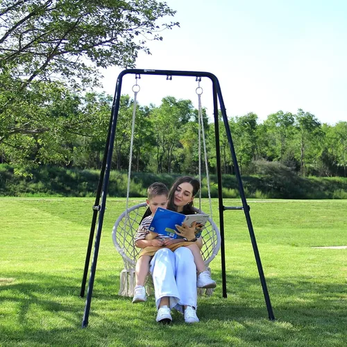 Miniatura 2 de G TALECO GEAR Soporte para silla de hamaca, soporte de hamaca multiusos de acero resistente de 300 libras para interiores y exteriores, silla Negro