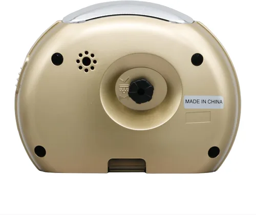 Miniatura 3 de Seiko QHE193GLH Reloj despertador ovalado sin tictac para dormitorio, dorado, 3.5 x 4.5 pulgadas Dorado metálico