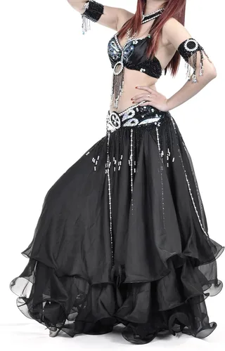 Miniatura 25 de Falda de gasa tribal para danza del vientre, para Halloween