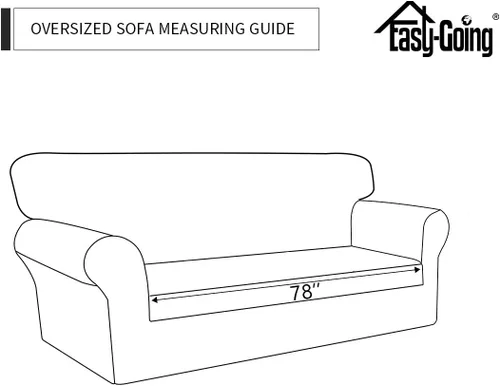 Miniatura 7 de Easy-Going - Funda elástica de microfibra de 2 piezas para sofá, funda suave de elastano, lavable, parte inferior elástica, protector para muebles