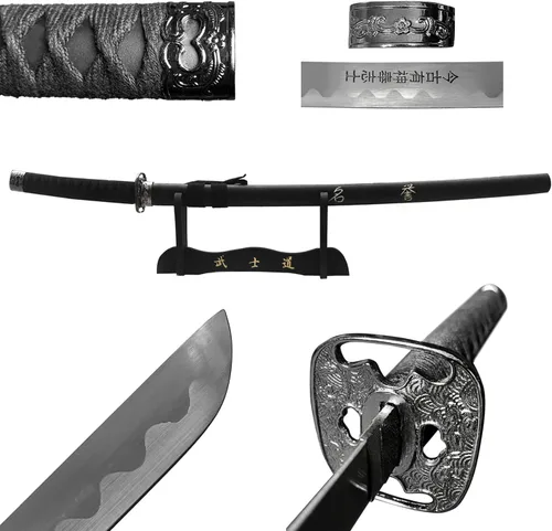 Miniatura 8 de PS 39.8 pulgadas Último Samurái Espada Japonesa Katana Honor Grabado En Vaina. Para Colección. Regalo, Uso de Práctica de Espada al Aire Libre