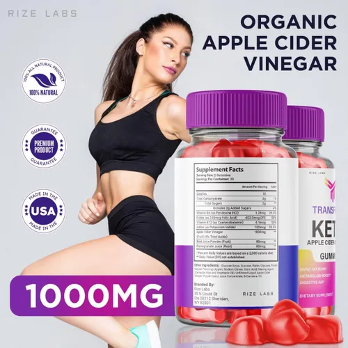 Miniatura 5 de rize labs - Gomitas avanzadas de vinagre de sidra de manzana Transform Keto (ACV) (60 gomitas)