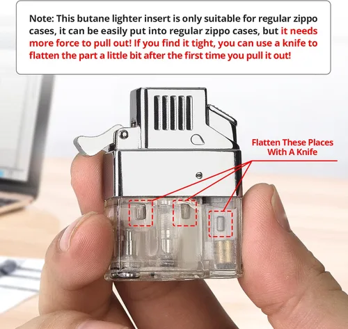 Miniatura 5 de Coldown Encendedor de butano, encendedor de gas resistente al viento con llama de chorro de doble antorcha ajustable y recargable de combustible
