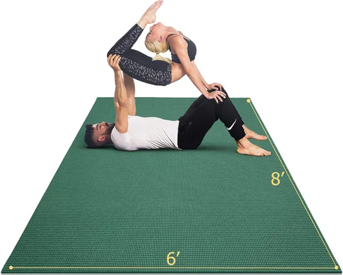Miniatura 12 de GXMMAT Large Yoga Mat 12'x6'/10'x6'/6'x8'(7mm), Extra Thick Workout Mats for Home Gym Flooring, Ultra Comfortable Non-Slip Quick Resilient Barefoot