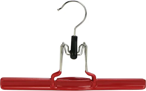 Miniatura 8 de Mawa by Reston Lloyd - Percha antideslizante con abrazadera para pantalones y faldas, estilo M/26, juego de 2, rojo Blanco