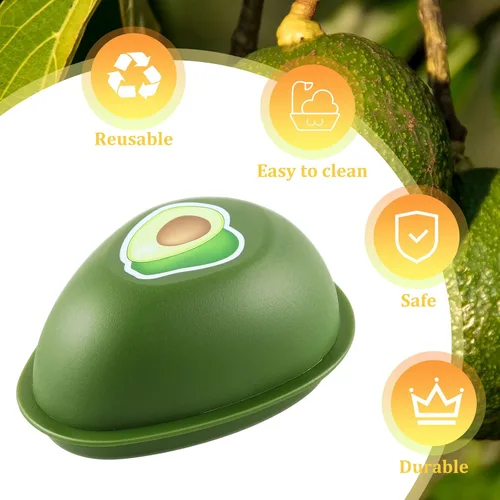 Miniatura 2 de Contenedores para almacenamiento de aguacate, organizador reutilizable para refrigerador, organizador individual para mantener el aguacate fresco