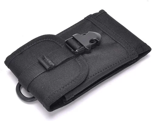 Miniatura 6 de Bolsa De Cintura De Nylon Táctica Para IPhone 11 Pro X XS Max XR 7 8 Plus 6 6S - Negro
